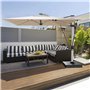 Devoko Parasol Déporté 300x400x260cm Carré, Canopée Monocouche Parasol de Jardin Extérieur en Aluminium Inclinable Toile Protect