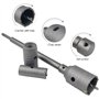 Sudnsadaks Scie Cloche Beton, Foret Beton Grande Longueur Rallonge, Jeu de Scie Cloche avec manche rond 330 mm est SDS Plus Poig