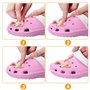 12 PCS Mignons Décorations de Chaussures avec 2 PCS Chaîne de Perles Fleurs avec Boutons Colorés Breloques