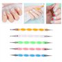 Hanyousheng Dotting Pen, Nail Art Dotting Tools, Nail Art Sculpture Pen Double Pointe, 5 Pièces Nail Art Dessin Peinture Outils 
