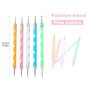 Hanyousheng Dotting Pen, Nail Art Dotting Tools, Nail Art Sculpture Pen Double Pointe, 5 Pièces Nail Art Dessin Peinture Outils 