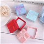 lurora2021 4 Pièces Boîtes Cadeaux Elégantes de Carrées Boîte Cadeau de Bague En Carton Ecrin Bijoux En Carton Coloré Avec Nœud