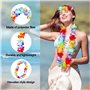 LUMOOM Lot de 12 chaînes de fleurs hawaïennes - Guirlandes décoratives hawaïennes - Guirlandes décoratives pour fête de piscine