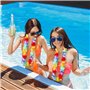 LUMOOM Lot de 12 chaînes de fleurs hawaïennes - Guirlandes décoratives hawaïennes - Guirlandes décoratives pour fête de piscine