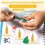 LWMTT 20PCS Taille Crayons Enfants Taille Crayon Cadeaux Cadeau Anniversaire Enfants Invites, Rentrée Scolaire et Fêtes - Dessin