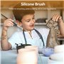HERCHR Pinceau Silicone, Lot de 5 Pinceau Silicone Sculpture, Pinceau sculpteur, Pinceaux en Silicone pour Modeler, Pinceau Embo