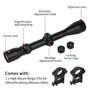 ToopMount Lunette de visée 3-9X40mm Optique étanche et Antichoc pour la Chasse à l'airsoft avec des Supports de Rail Weaver/Pica