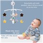 SaiXuan Mobile Musical Berceau Bébé,Mignon Ours en Peluche Carillon Éolien Cloche De Lit pour Bébé Cadeau pour Nouveauné Fille E