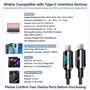 cable usb c vers usb c Câble de données PD 30W/3A Câble USB Type C à charge rapide avec affichage LED Tresse nylon Compatible iP