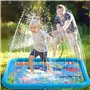 Edmirfun Requins Tapis de Jet d'eau pour Jouets Enfants,170cm Tapis De Pulvérisation D'éclaboussure d'eau Splash Sprinkle Play M