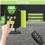 Niveau Laser 4 x 360°, 16 Lignes Vert Laser Chantier Professionnel pour la Construction et l'Accrochage de Photos, Autonivelleme