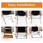 FoiiLiio Plateau de Service avec 3 Métal Plats, Plateau Repas 32×16cm, Grand Plateau Rectangulaire, Presentoir Aperitif Buffet,