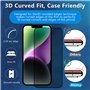 ALEECYN [2+2 Pièces] 2Pcs Verre Trempé Anti-espion pour iPhone 14 Plus et 2Pcs Caméra Arrière Protecteur, Protection D'écran Ant