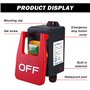 Sporgo Interrupteur marche/arrêt monophasé 250 V : interrupteur d'arrêt d'urgence 250 V 18 A Interrupteur de machine avec prise,