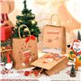 JOYISEN Pochette Cadeau 12 Pièces Sac Cadeau Noel Brun Sac Papier de Noel avec Poignée 120GSM Sac Papier Kraft pour Emballage de