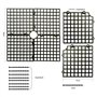 duozoanz Grille Protection Pot Fleurs Cache - Découpables Protecteur Aavec Piquets pour L'Intérieur et L'Extérieur Protéger Les
