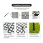 duozoanz Grille Protection Pot Fleurs Cache - Découpables Protecteur Aavec Piquets pour L'Intérieur et L'Extérieur Protéger Les