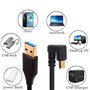 Tomost Câble USB de type C, angle de 180 degrés, type A 3.0 vers USB C, câble de synchronisation et de chargement pour Huawei P2