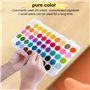 Ensemble de peinture aquarelle - Peinture à l'eau pour enfants, 48 couleurs avec un pinceau. Idéal pour les projets créatifs pou
