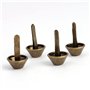 50pcs Rivets Goujon Clou, Rivets pour Cuir Sac à Main, Rivets Goujon Cône Pieds pour Décoration et Réparation d'Artisanat de Cui