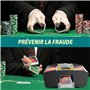 Kolamom Mélangeur de Cartes Automatique, Trieur de Cartes de Poker Automatique, Mélangeur de Cartes électrique pour 1 à 2 Jeux, 