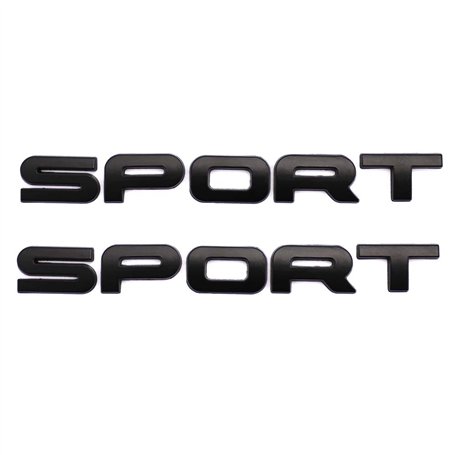 Lot de 2 emblèmes 3D en métal pour coffre de voiture - Noir