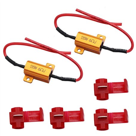 HUIQIAODS Résistance de charge 25W 6Ohm Canbus Fix Ampoule LED Tutn Signal lumineux Clignotant