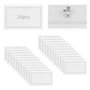 QWORK® 24 Pièces badges nominatifs transparents