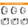 YUENX 6Pcs Anneau Décapsuleur en Metal Bague decapsuleur ouvre Bouteille Tire Bouchon Biere bagues Acier Inoxydable a 2 Styles D