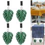 Lot de 4 Poids de Nappe Pinces à Nappes Feuille verte Poids Nappe de Table Exterieur