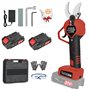 Sécateur électrique - Sécateur électrique professionnel 40 mm avec 2 batteries 21 V/2000 mAh - Sécateur sans fil pour jardinage