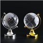 Mini globe terrestre rond ornement carte du monde (diamètre de la boule 8,5 cm) Presse-papier en cristal transparent pour bureau