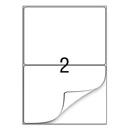 Lot de 100 feuilles d'étiquettes autocollantes universelles DIN A4 210 x 148 mm pour imprimante laser/jet d'encre/photocopieur