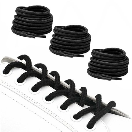 3 Paires Lacets Ronds de Bottes