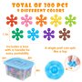 NiToy Lot de 300 blocs de construction en plastique multicolore pour enfants à partir de 3 ans - Pour l'apprentissage précoce et