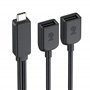 Cable Matters Séparateur USB-C mâle vers double USB-A femelle 1 entrée 2 sorties - 0