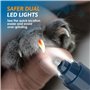 GlasFlength Coupe Griffes Chien et Lime Ongle Chien, 5 Vitesses Lime a Ongle Electrique pour Chien avec 2 Lumières LED Professio