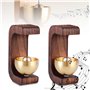 Lot de 2 carillons de porte magnétiques en bois dopamine