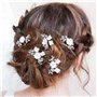 Edary mariée mariage épingles à cheveux fleur fleur pinces à cheveux perle mariée casque accessoires de cheveux pour femmes et f
