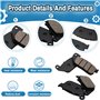 Yerbay Plaquettes de Frein Avant/Arrière kit pour Harley Davidson XL 883 Iron 2009-2014