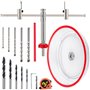 VEVOR Scie Cloche Réglable 40-300 mm Kit Scie Cloche avec Cache Poussière, Coupe-Cercle Scie à Trou Réglable avec Capot Anti-pou