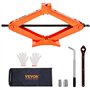 VEVOR Cric Losange 2,5 T de Voiture Plage de Levage 95-435 mm Ciseaux Professionnel en Acier Résistant avec Clé Démonte-Pneu et