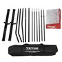 VEVOR Filet d'Entraînement de Volley-Ball Autoportant pour Utilisation Intérieure ou Extérieure, Système de Filet Portable à Hau