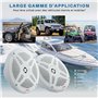 Pyle Haut-Parleurs Marine 16,5 cm Paire - Système Audio Stéréo Double 2 Voies IP-X4 Étanche et Résistant aux Intempéries pour Ex