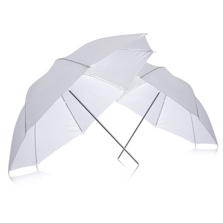 Neewer 2 Pièces Photographie Professionnelle 33"83 cm Studio Flash Eclairage Translucide Blanc Doux Réfléchissant Parapluie Doux