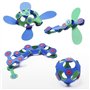 Jeu de Construction Magnétique - GIPSY TOYS - Itsy CLIXO - 18 pcs - Bleu/vert - Des 4 ans