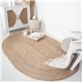RAJRANG Tapis en Jute tressé - Boho Tapis de Tapis Ovale tissé à la Main pour la décoration intérieure 100% Jute Naturel - 152 x