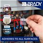 Brady Étiquettes en vinyle auto-protégé étiqueteuses BMP41/BMP51/BMP53/M511 - 180 Étiquettes imprimables adhésives - Noir sur bl