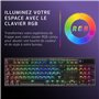 Onlan – CA-240 – Clavier Gamer étendu - 105 Touches – Mécanique Switch Rouge – Anti ghosting Complet N-Key Rollover– Rétro-éclai