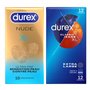 Durex - Lot de 10 préservatifs Nude XL et 12 préservatifs Classic Jeans XL